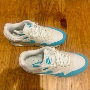 Nike Air Max White and Light Blue Shoes